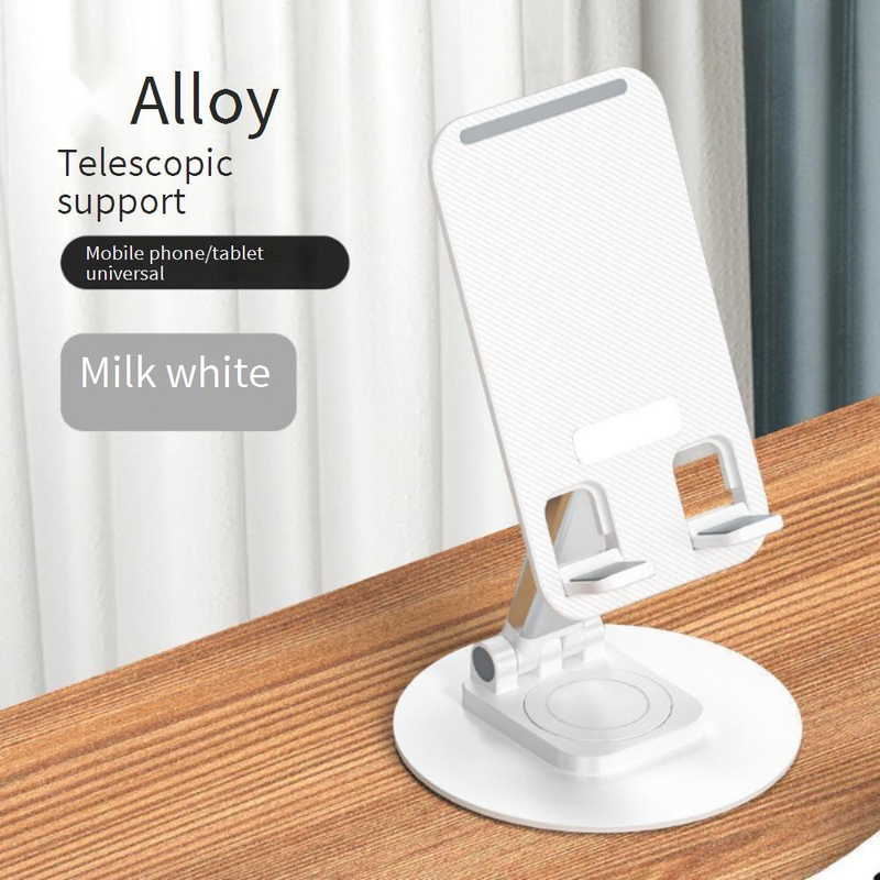 Universal Adjustable Phone Stand With Rotatable & Foldable Design, Alloy Desktop Holder For Smartphones Tablets, Compatible_voghion.com