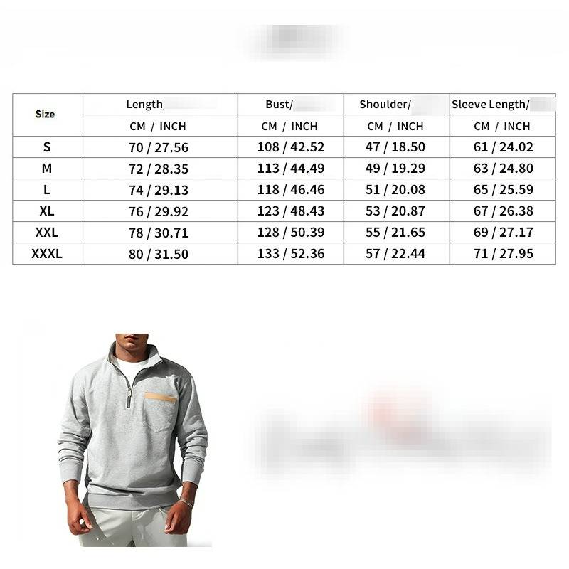 Herbst und Winter Neue Herren Sweatshirt Casual Reißverschluss Stehkragen Plus Samt Einfarbig Herrenjacke_voghion.com