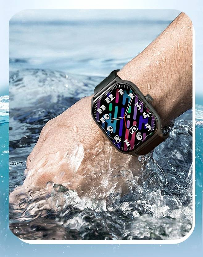 Reloj inteligente deportivo X8 resistente al agua con monitor de frecuencia cardíaca, pantalla grande y batería de larga duración. Compatible con Android e iOS._voghion.com