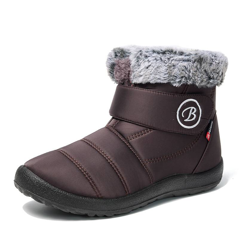 Nuove scarpe alte in cotone per donna, stivali da neve caldi e in pile, scarpe da mamma 2025_voghion.com