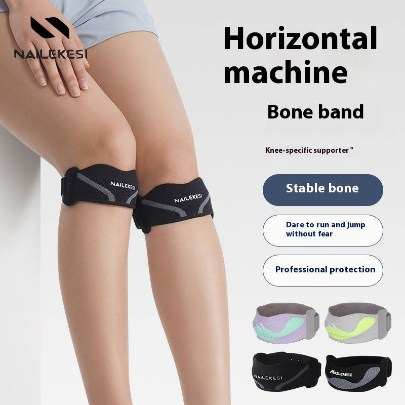 Professionele unisex kniebrace voor hardlopen, wandelen, badminton en sport - ademende compressiekous met siliconen vulling_voghion.com