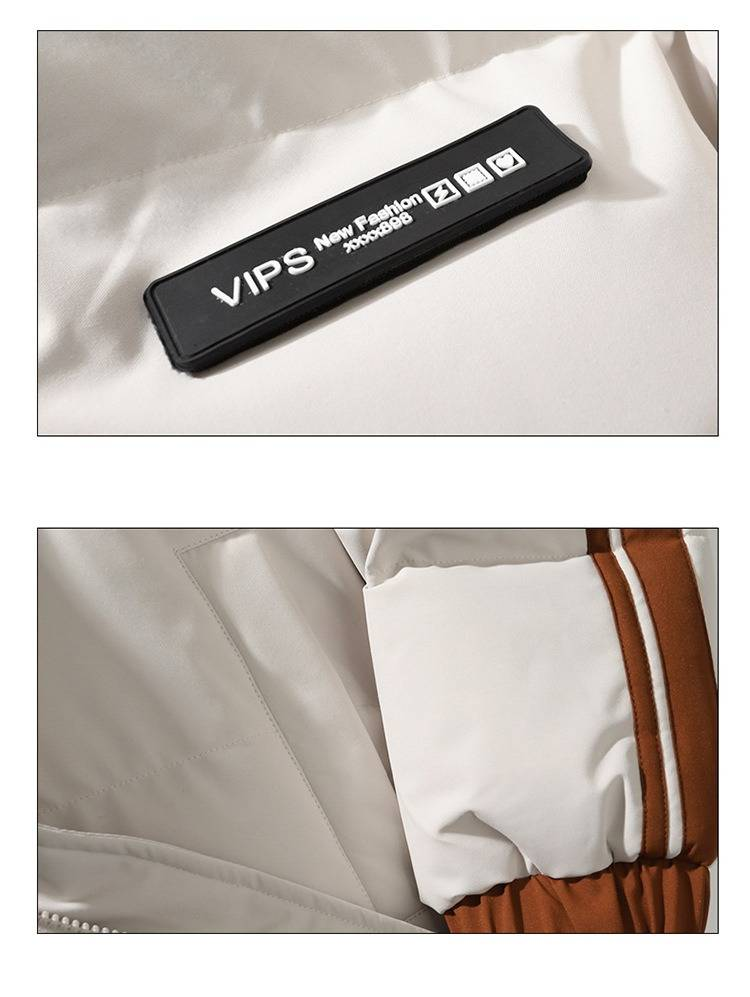 Męska zimowa kurtka puchowa – obszerny pikowany płaszcz z kapturem i grubszym wypełnieniem z alternatywnego puchu, modna odzież uliczna dla nastolatków i młodych dorosłych_voghion.com