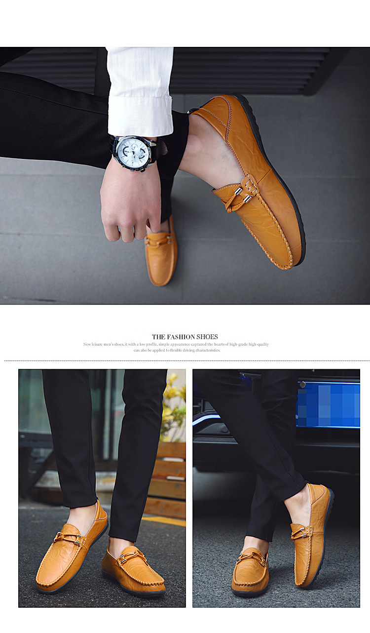 Skórzane męskie buty casualowe luksusowej marki miękkie wygodne wsuwane mokasyny męskie retro mokasyny włoskie lekkie męskie buty do jazdy samochodem_voghion.com
