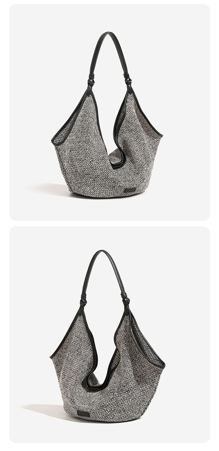 Borsa a mano per ascella, grande capacità, stile pigro, borsa tote per mamma e bambino, alla moda, cento_voghion.com