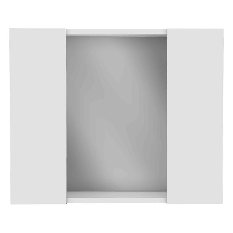 Artemisa Medicine Cabinet, Double Door, Mirror, One External Shelf -White_voghion.com