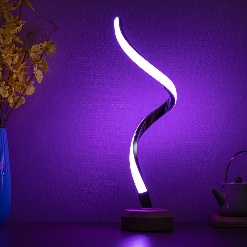Lampada da scrivania a LED intelligente in legno massello con regalo USB unico in stile europeo, lampada da comodino, sala per matrimoni_voghion.com