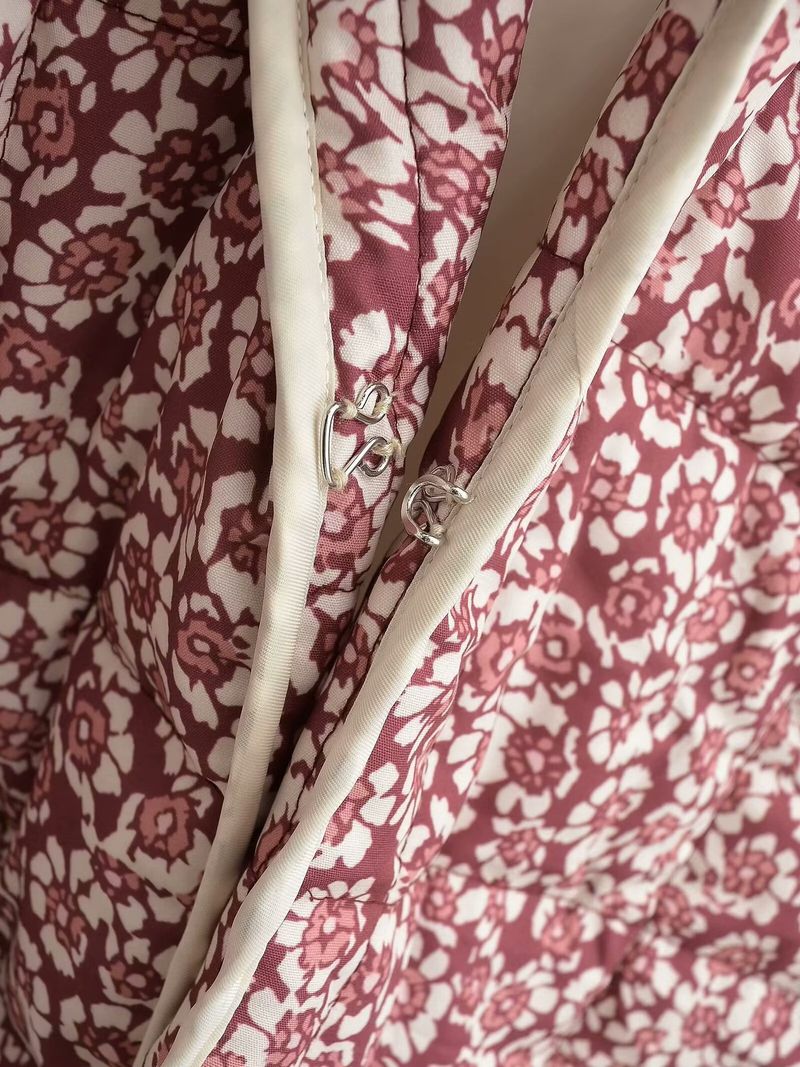 Casaco de algodão com estampa floral vintage – Casaco feminino estilo retrô francês, leve e respirável, várias cores e tamanhos (XS-L), caimento solto_voghion.com