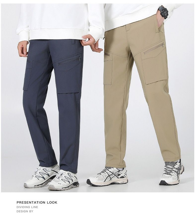 001 Outdoor Three-Proof Sports Women, Autumn And Winter Thickened Warm Hiking Waterproof Softshell Pants, Fleece-Lined Pants_voghion.com