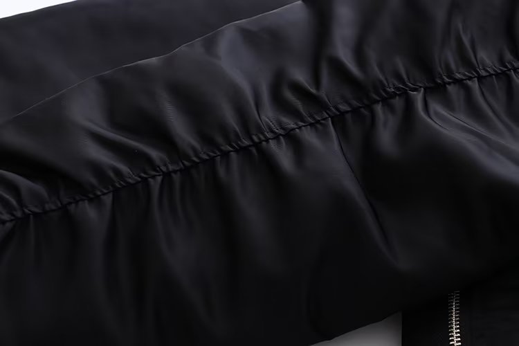 Women's plus-size bomber loose biker jacket_voghion.com