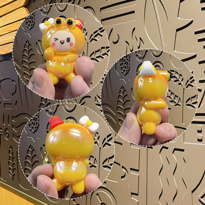 Creativo cartone animato carino acrilico rana testa copricapo ciondolo giocattolo piccolo regalo gioielli portachiavi_voghion.com