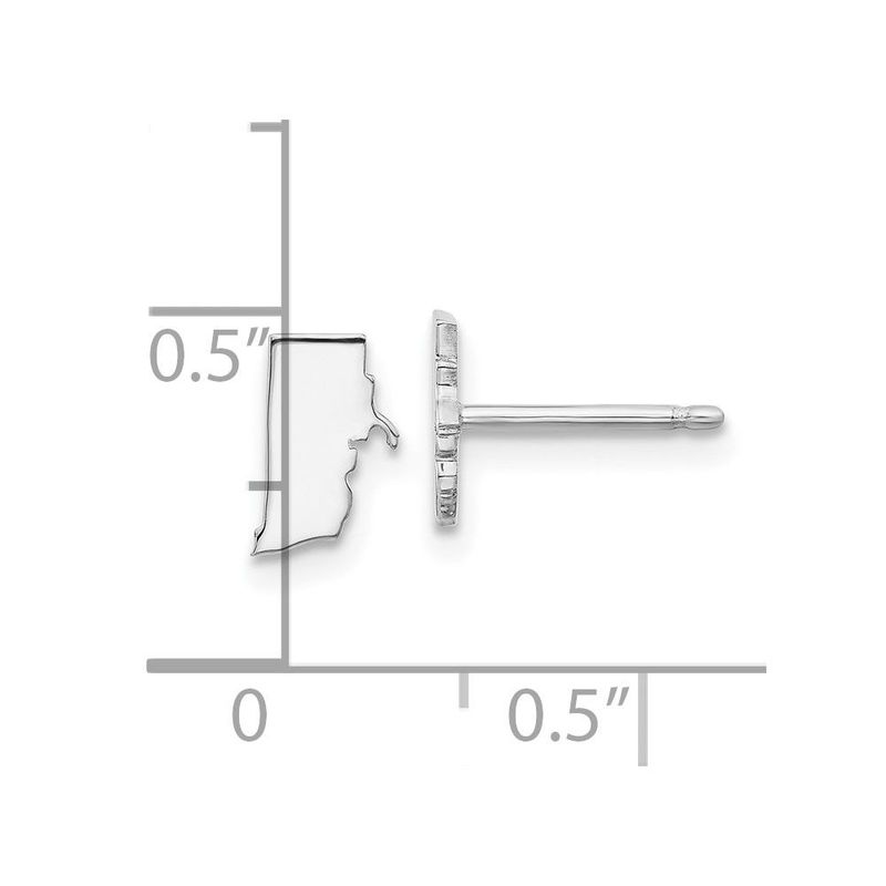 14KW Rhode Island State Earrings_voghion.com