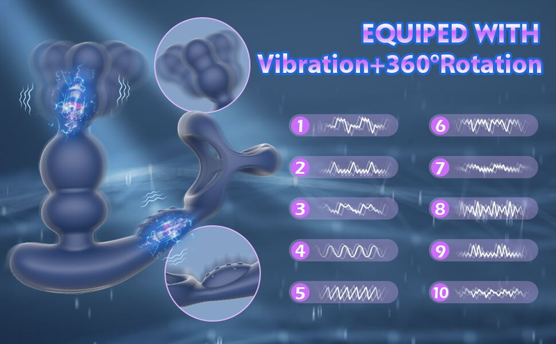 in 1 4 360 ° drehen Vibrator Prostata Massager APP Control Ring für Männer Gay Anal Plug Butt Plug für Männer A Rg_voghion.com