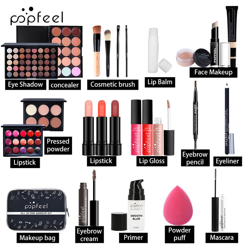 Set di trucco Set di trucco esclusivo Combinazione per principianti Bellezza Ragazza Cosmetici leggeri_voghion.com