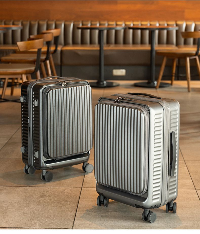 Expandable Front-Opening Carry-On Luggage With USB Port & TSA Lock – 20/24/28 Inch Lightweight PC Suitcase For Travel (Pastel Colors)_voghion.com