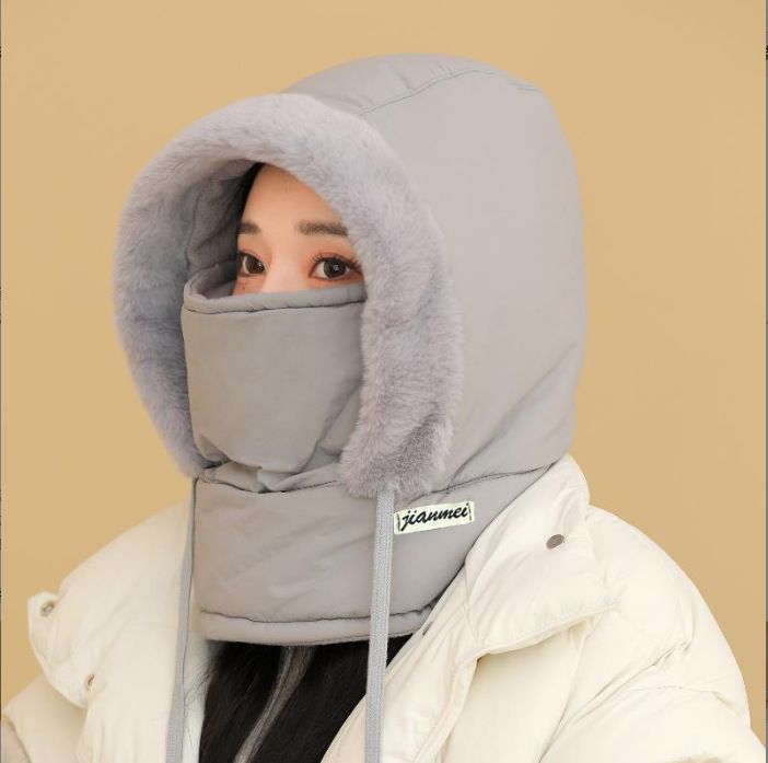 Scaldacollo antivento invernale antivento con fodera in pile Lei Feng, maschera per il viso spessa e antifreddo, integrato per ciclismo all'aperto_voghion.com