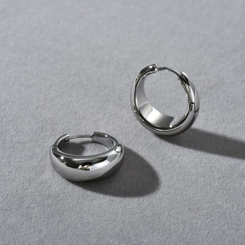 Set di orecchini a cerchio geometrici da donna - Eleganti orecchini in oro e argento di ispirazione francese da indossare tutti i giorni. Orecchini a clip per le orecchie._voghion.com