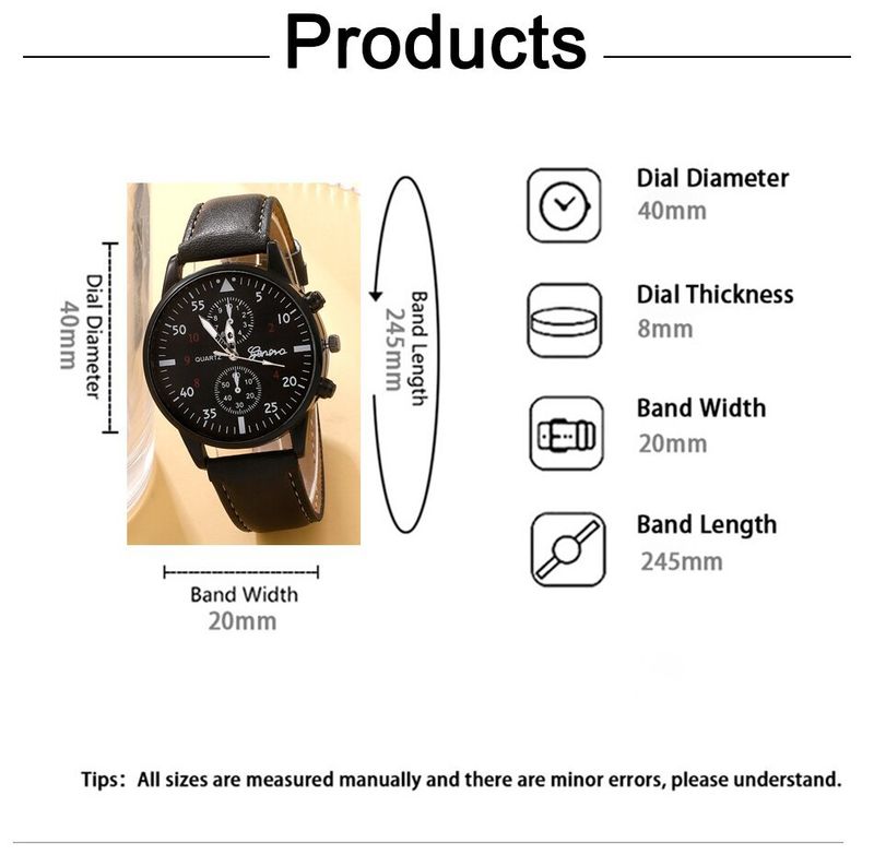 Men's Watches Quartz Watch Trendy Timekeeper Waterproof Business Non Mechanical Examination Punctual Silent Three Hand Men's Watch_voghion.com