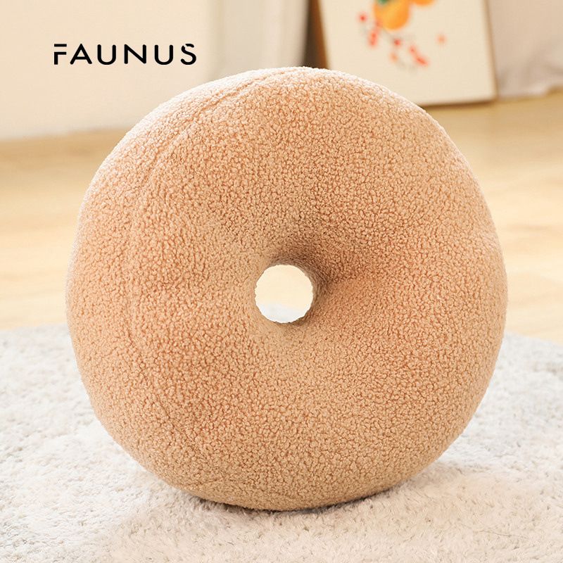 Coussin décoratif en peluche douce motif lune et boule (motif abstrait moderne, idéal pour un canapé-lit, un cadeau, une décoration d'intérieur, en velours)_voghion.com