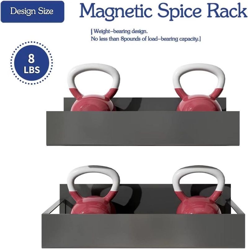 Support magnétique pour rangement d'ustensiles de cuisine, sans perçage, pour épices, réfrigérateur_voghion.com