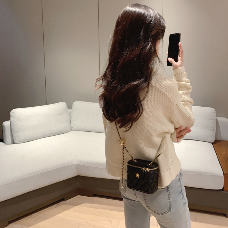 Liicht Luxusmark Klassesch Camellia Gitterketten Damentasch Mini Schëller Crossbody Tote Kleng Quadratbeutel_voghion.com