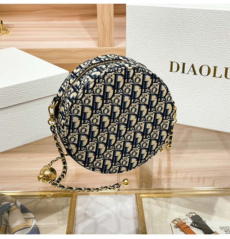 Marka üst düzey küçük yuvarlak çanta duygusu yeni moda yüz bayanlar hafif lüks yuvarlak çanta tek omuz crossbody küçük çanta gelgit_voghion.com