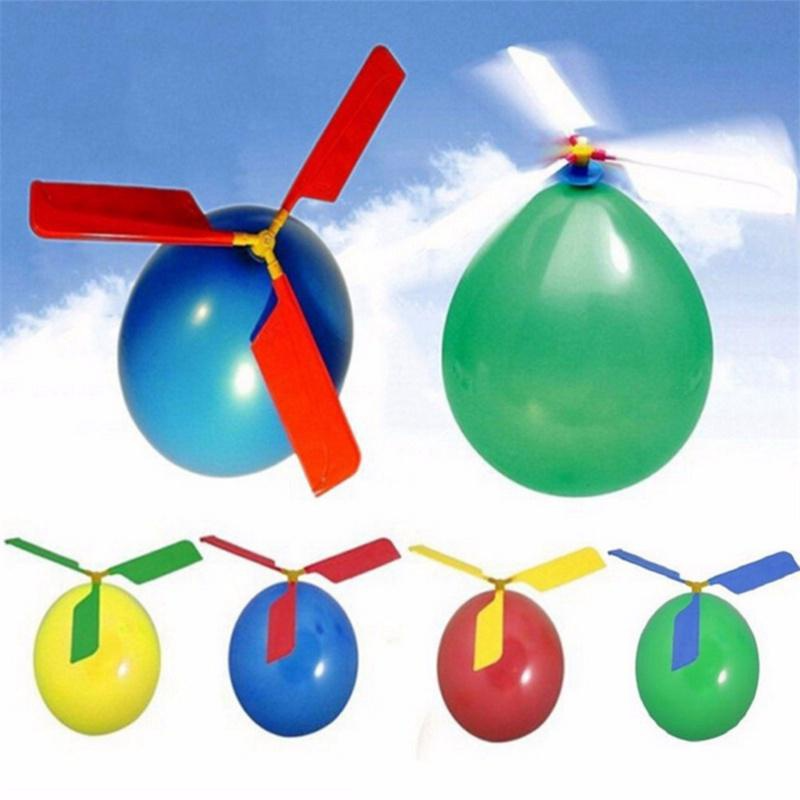 Crazylife 1/3/5/10 pçs balão de ar helicóptero brinquedo engraçado balão ao ar livre helicóptero voando brinquedo festa aniversário presente do dia das crianças_voghion.com