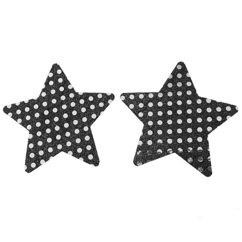 Disposable breast stickers in stock, anti-bump cute nipple stickers, anti-exposure breast stickers, sequined five-pointed star breast stickers_voghion.com