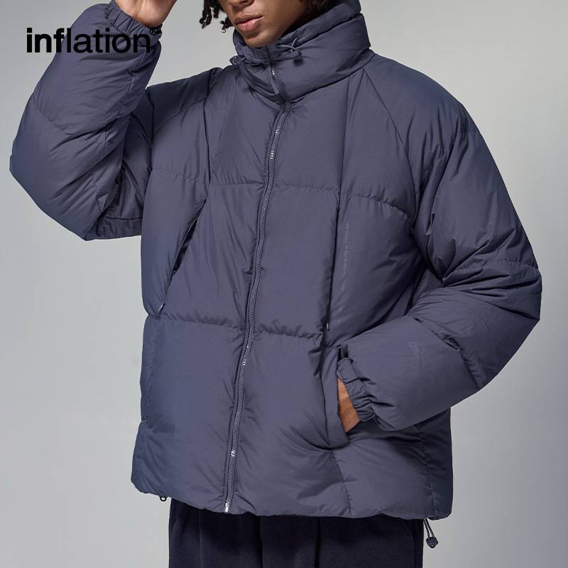 Men's Clothing men's Teflon three proof toast down jacket autumn and winter new 90 velvet solid color high collar down jacket_voghion.com