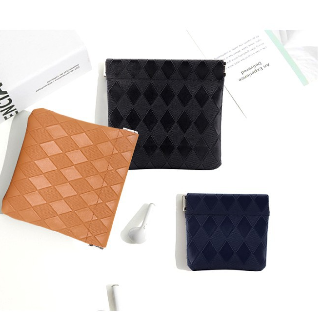 Automatic Closing Cosmetic Bag Shrapnel Storage Bag Portable Waterproof Storage Bag Lipstick Change Earphone Storage_voghion.com