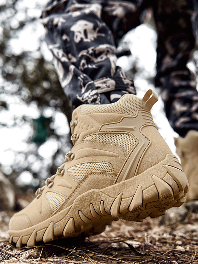 Men's Hiking Boots, Anti Slip And Comfortable Walking Boots, Men's Tactical Boots, Lightweight Casual Boots, Outdoor Hiking Boots_voghion.com