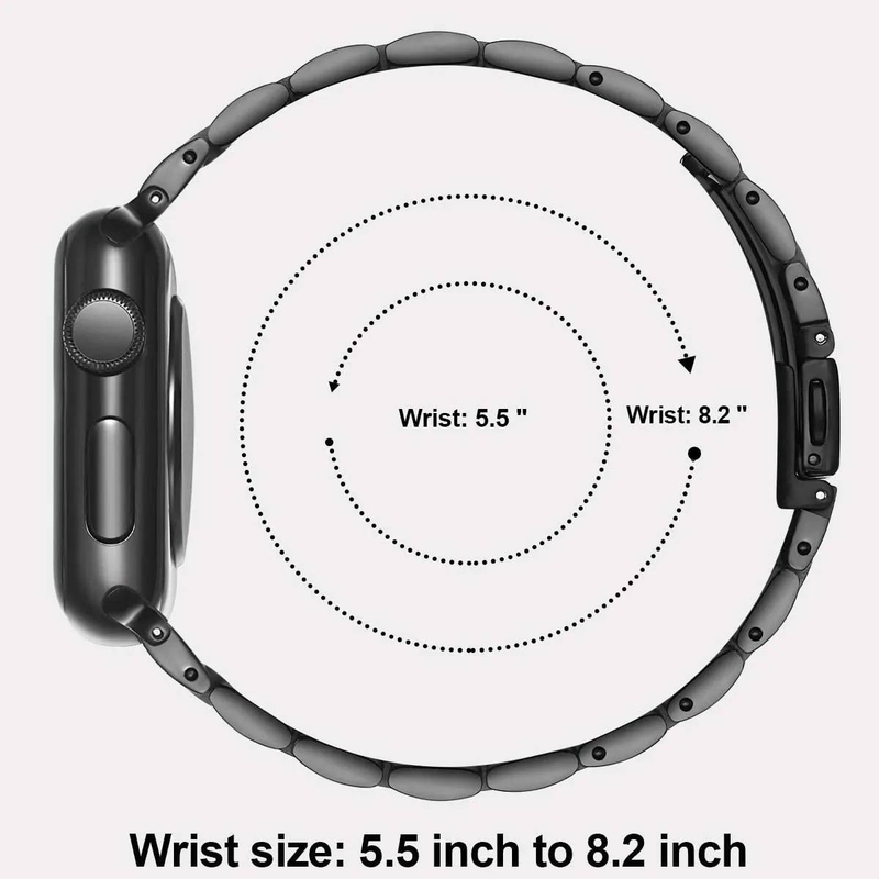 Voor AppleWatch 9, 8, 7, 6, 5 Ultra2 Seven Bead roestvrijstalen slanke dameshorlogeband_voghion.com