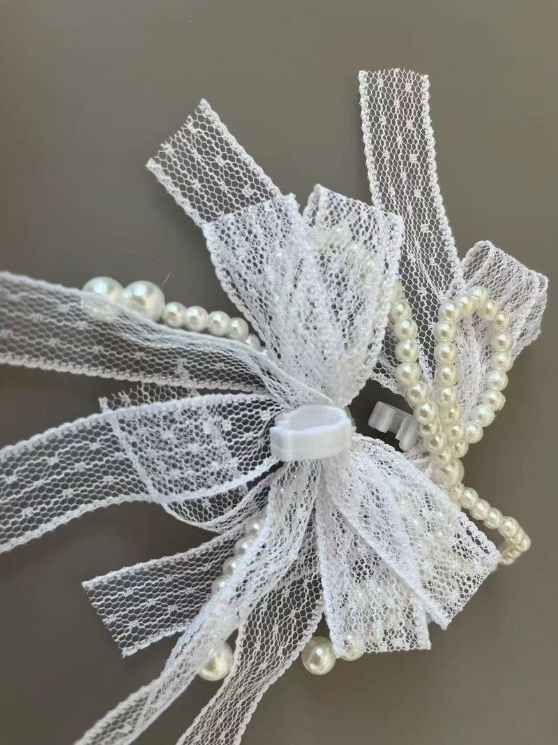 Elegant Pearl Bow Shoe Clips With Tassels & Rhinestones - Fashionable Korean-Style Shoe Accessories For Women_voghion.com