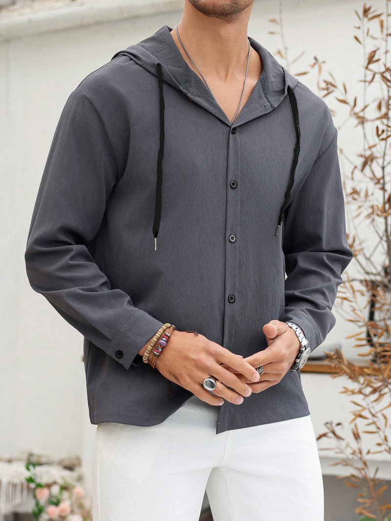 Neues Kapuzen-Sweatshirt mit Knopfleiste für Herren – Hochwertige Baumwollmischung mit modernem Streetwear-Touch_voghion.com