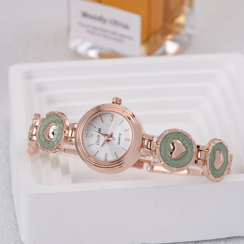 Damen-Quarzuhr, stilvoll und exquisit, runde Form, geeignet für geschäftliche und legere Anlässe, mit einem High-End-Gefühl_voghion.com