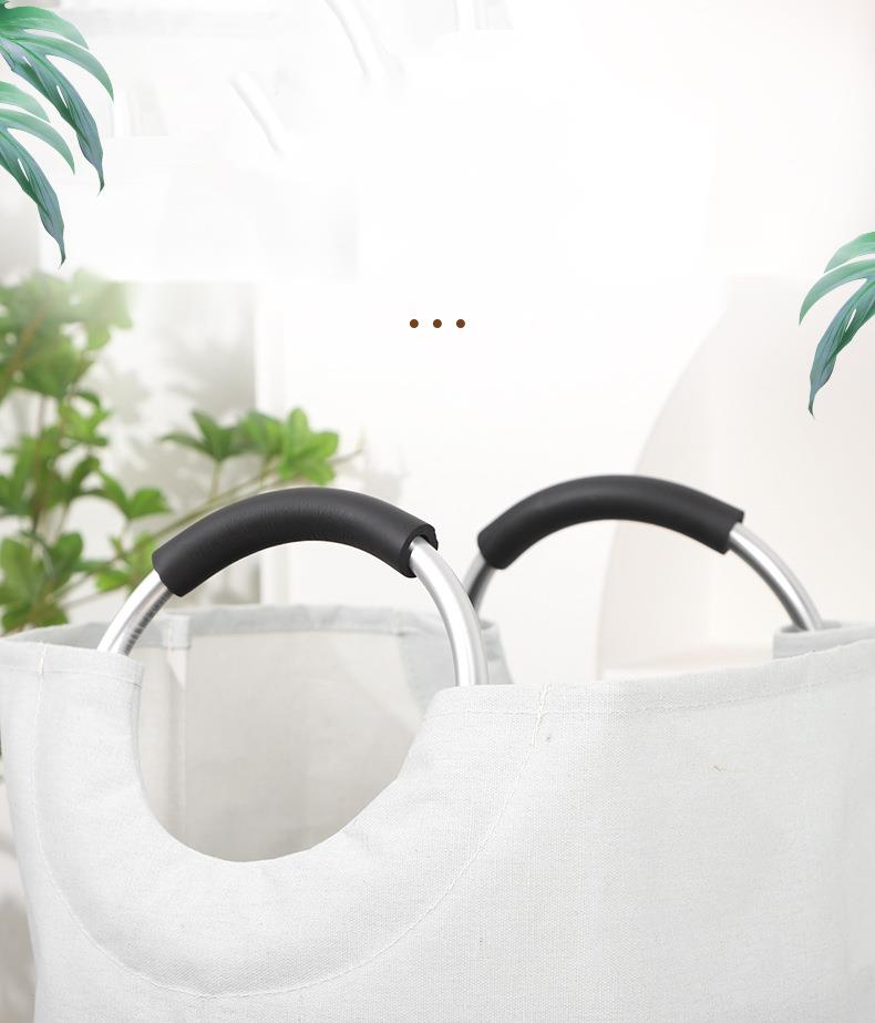 Leinwand Wäsche Schmutzige Kleidung Korb Mit Griffen Faltbare Lagerung Korb Sonstiges Organizer Tasche_voghion.com
