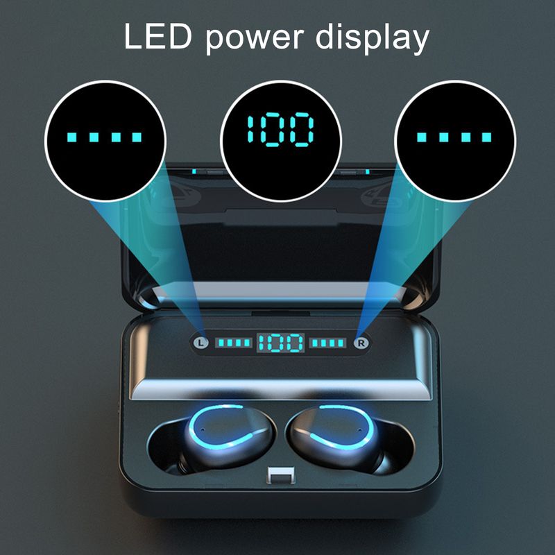 1 set di auricolari HiFi Sound compatibili con Bluetooth, comoda scatola di ricarica per PC, auricolari wireless per uso aziendale_voghion.com