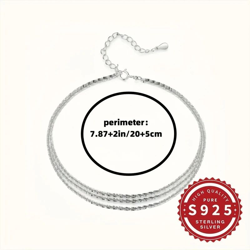 Jewelry Three-Layer Sparkling For Women Water Wave Chain Minimalist Star Anklet Summer_voghion.com
