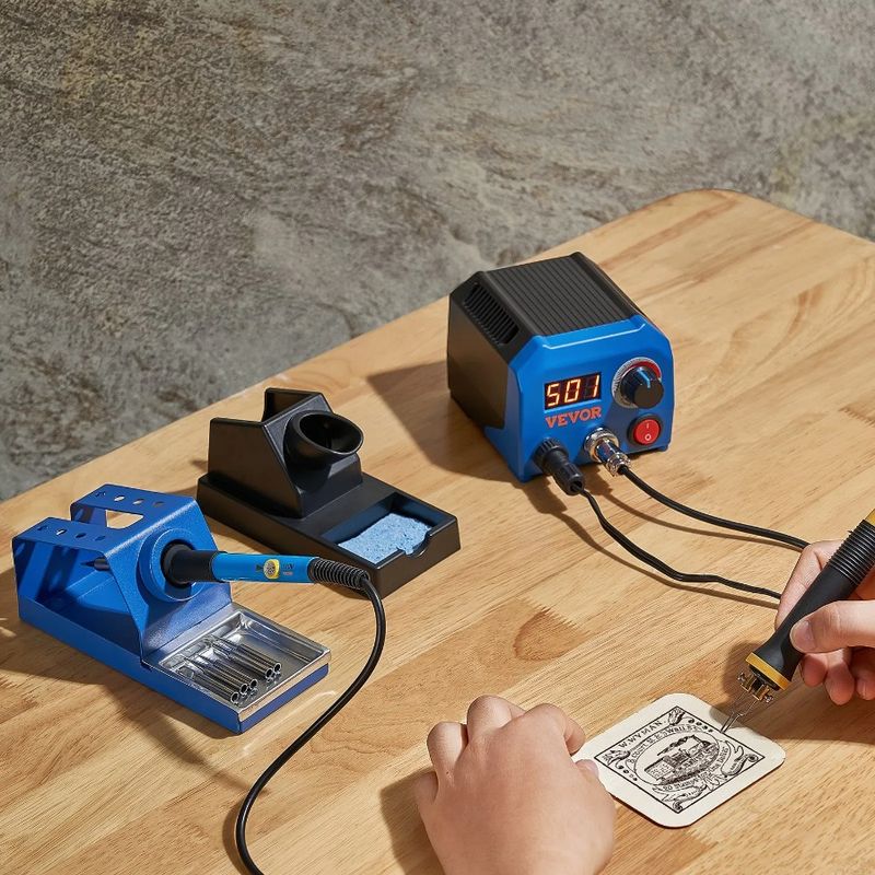 Kit 2 Pyrography SolidPoi Nibs Dual Display Adjustable Wood With Temperature With 5 Burning Port Output 23 Wire Pens 250~700°C_voghion.com