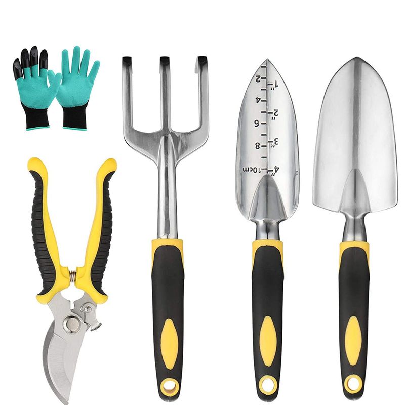Ensemble d'outils agricoles de fournitures de jardin Ensemble d'outils de jardinage en alliage d'aluminium en trois pièces Outils de jardinage_voghion.com