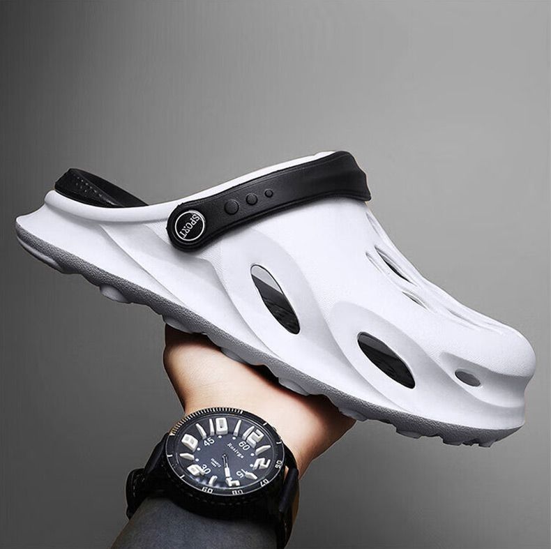 Modische Strandsandalen für Herren mit dicker Sohle, wasserdichte Anti-Rutsch-Sandalen, Flip-Flops, rutschfeste Zehenpartie, EVA-Loch, Schuhe 02_voghion.com