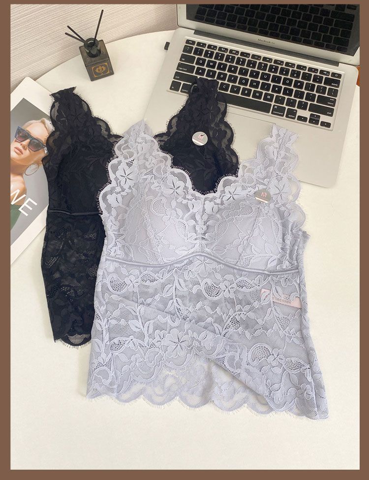 Top in pizzo con spalline sottili e sexy_voghion.com