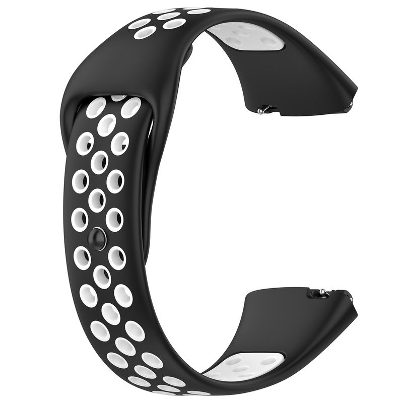 Για Redmi Watch 3 Lite / Watch 3 Active Δύο Χρώματα Σιλικόνης Λουράκι Ρολογιού (Μαύρο Λευκό)_voghion.com
