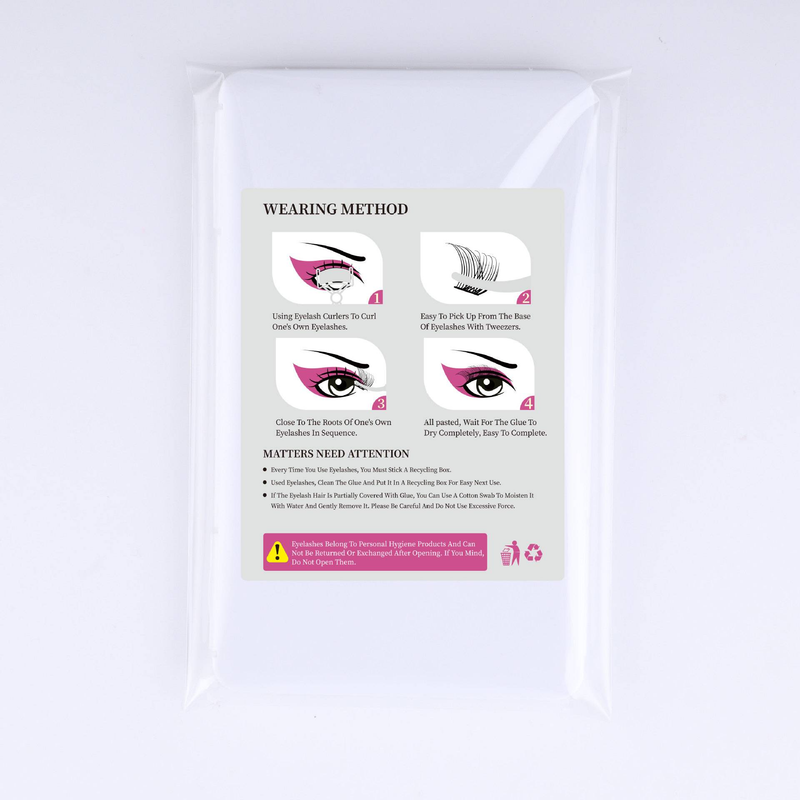 Single tuft 640/592 Large Volume Eyelash Set Comfortable Natural Curl Mixed False Eyelashes (one year)_voghion.com