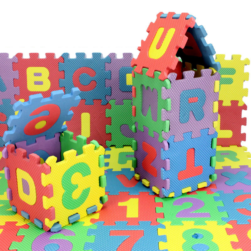 Digitale vloermat, letterpuzzel van schuimrubber, kruipmat van schuimrubber, educatief speelgoed voor kinderen_voghion.com