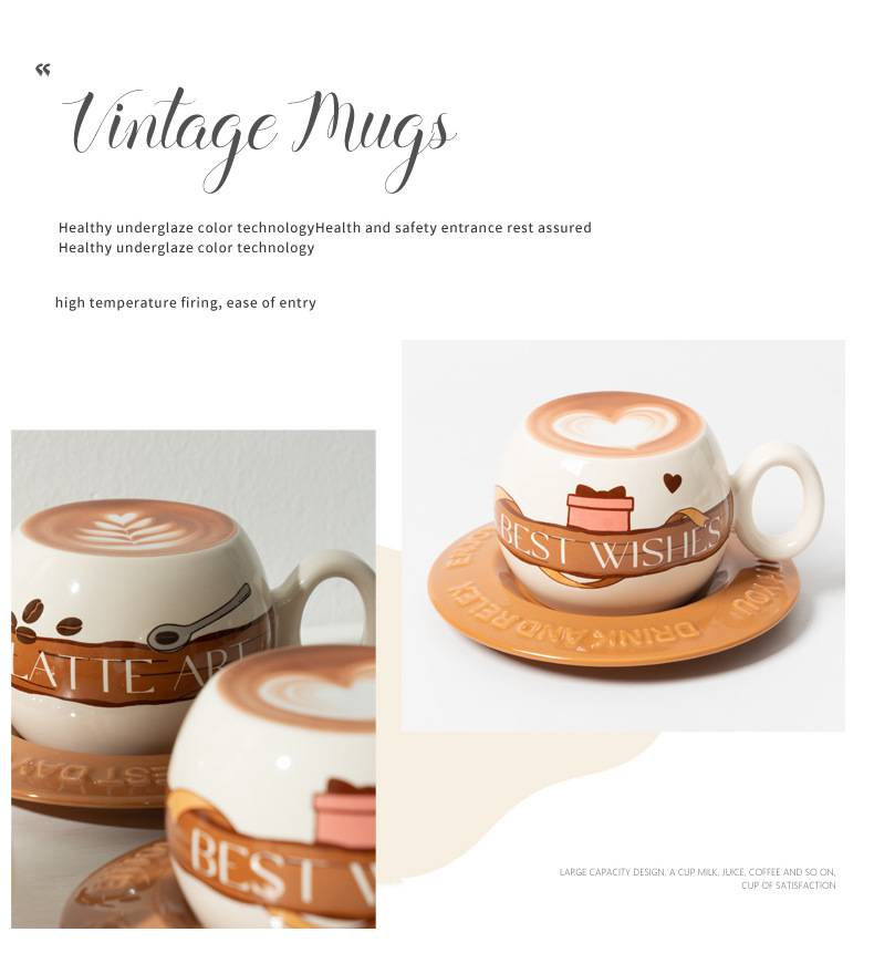 Tazza con fondo estraibile, tazza con fiore, regalo creativo per coppia, casa, con cucchiaio, latte, carino panda in ceramica, set di tazze da caffè e piattino_voghion.com