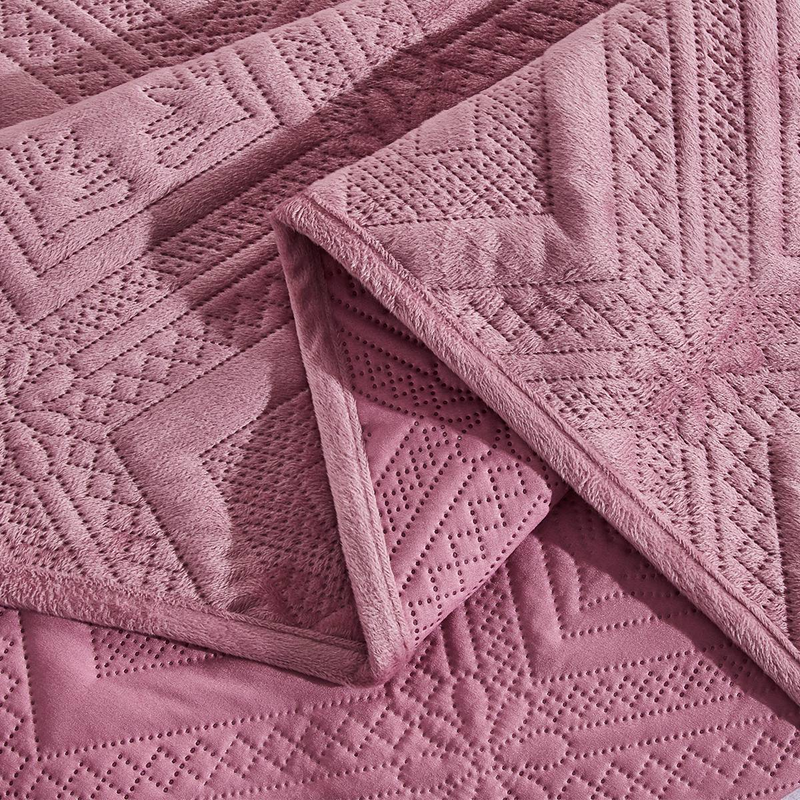CG23 Crystal Velvet Checkered Bed Cover Set, Suitable For Bedrooms And Living Rooms (1* Duvet Cover +2* Pillowcase, No Duvet Core Or Pillow Core)_voghion.com