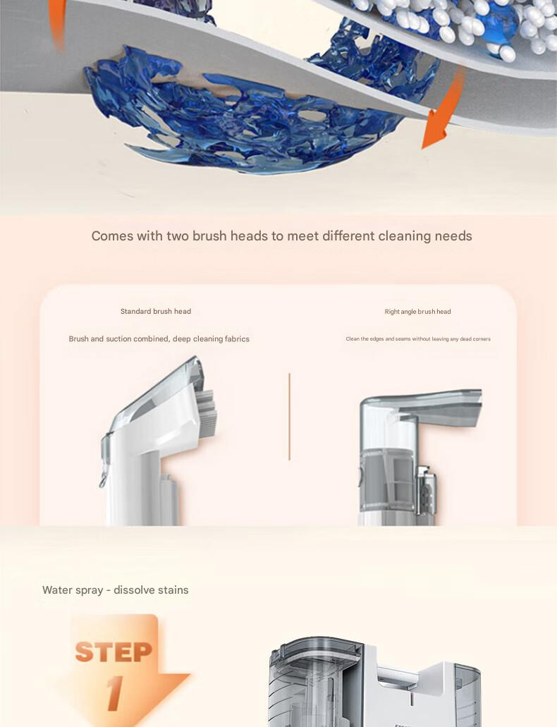 DaVKing Electric Fabric Sofa Cleaning Machine High Power Sprayer & Extractor Cleaning 6318_voghion.com