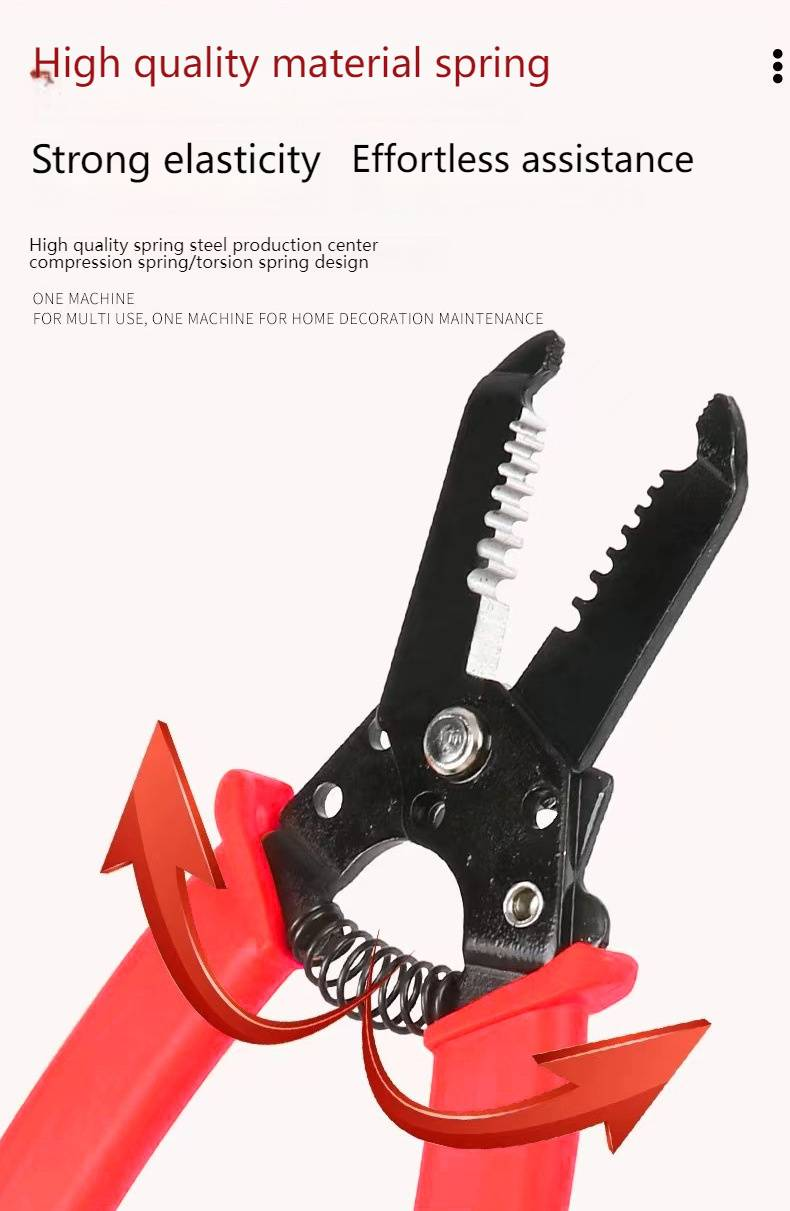 Professional Multi-Function Wire Stripper Cutter - Ergonomic Cable Stripping Tool With Crimping Function For Electricians_voghion.com