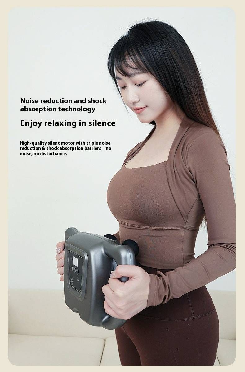Professional 16-Head Percussion Massage Gun - Deep Tissue Muscle Relief With Copper Motor, LCD Screen & 5 Speed Levels For Athletes & Home Use_voghion.com