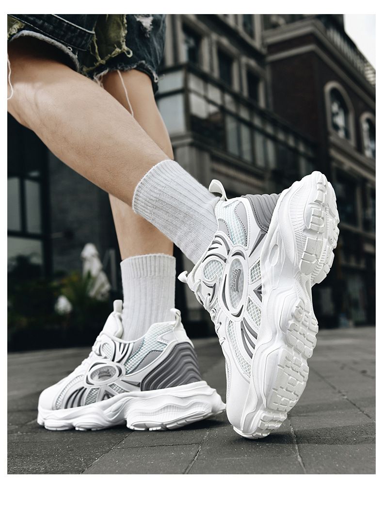 Liquidazione magazzino, grandi sconti, alta qualità, scarpe da uomo e da donna in mesh con suola spessa che aumenta l'altezza, traspiranti, antiscivolo, tinta unita, casual, alla moda, versatili, semplici, per papà_voghion.com